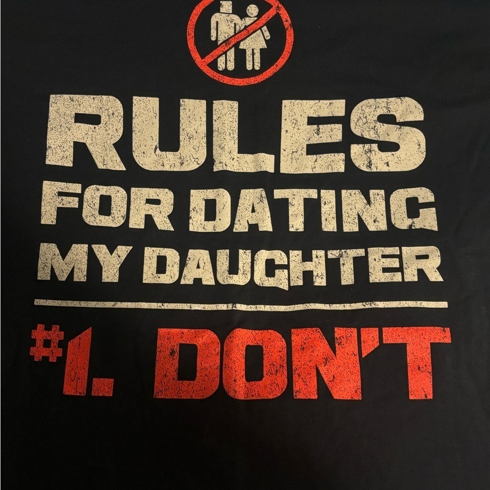 Funny Dad T Shirt  “Rules for dating my daughter” size large - Picture 7 of 8